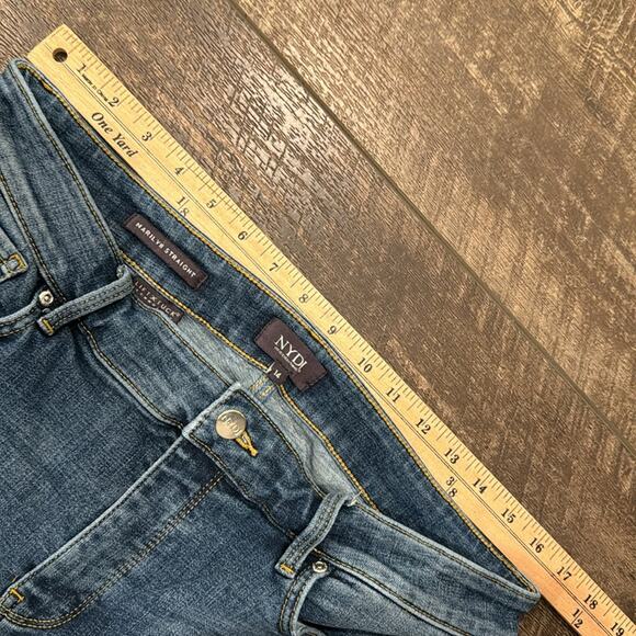 NYDJ Marilyn Straight Leg Medium Wash Mid-Rise Jeans Size 14 - Picture 6 of 8
